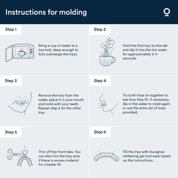 Teeth Whitening Trays, Moldable Mouth Trays for Teeth Whitening, 20% Slimmer Des - Picture 5 of 6